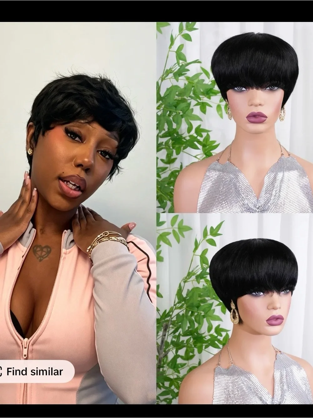 Short Pixie Wig - Black | Women Hair